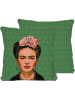 Madre Selva Kussenhoes "Frida" groen - (L)45 x (B)45 cm