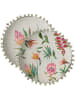 Madre Selva Poduszka "Flores Salvajes" w kolorze kremowym ze wzorem - Ø 45 cm