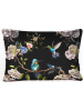Madre Selva Kussenhoes "Colibri" zwart/meerkleurig - (L)50 x (B)35 cm