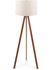ABERTO DESIGN Staande lamp bruin/crème - (H)140 x Ø 38 cm