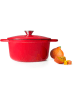 Ibili 2-delige set: pan met deksel rood - Ø 24 cm