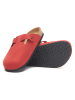 Comfortfusse Leren clogs rood