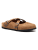Comfortfusse  Leren clogs lichtbruin