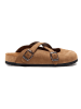Comfortfusse  Leren clogs lichtbruin
