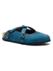 Comfortfusse  Leder-Clogs in Dunkelblau