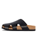 Comfortfusse  Leder-Clogs in Schwarz
