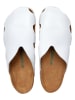 Comfortfusse Leder-Clogs "Trudi" in Weiß