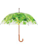 Esschert Design Stockschirm "Leaf" in Transparent/ Grün - Ø 92,5 cm