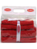 Elizabed 3-delige handdoekenset "Rainbow" rood