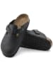 Birkenstock Leren clogs "Boston" zwart - wijdte N
