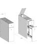 HanahHome Badschrank "Smart" in Weiß - (B)60 x (H)55 x (T)19 cm