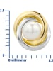 Revoni Gelb-/ Weißgold-Ohrstecker mit Perlen