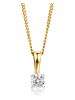 Revoni Złoty naszyjnik z diamentową zawieszką - dł. 45 cm