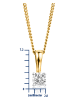 Revoni Gold-Halskette mit Diamant-Anhänger - (L)45 cm