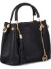Mia Tomazzi Leren handtas "Garda" zwart - (B)26 x (H)21 x (D)13 cm