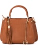 Mia Tomazzi Leder-Henkeltasche "Garda" in Hellbraun - (B)26 x (H)21 x (T)13 cm