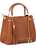 Mia Tomazzi Leder-Henkeltasche "Garda" in Hellbraun - (B)26 x (H)21 x (T)13 cm