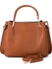 Mia Tomazzi Leder-Henkeltasche "Garda" in Hellbraun - (B)26 x (H)21 x (T)13 cm