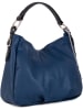 Anna Morellini Leren schoudertas "Noemi 1" blauw - (B)30,5 x (H)26 x (D)9 cm