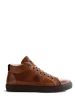 NoGRZ Skórzane sneakersy "P.daCortona" w kolorze jasnobrązowym