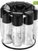 metaltex 25tlg. Gewürzständer in Transparent/ Schwarz