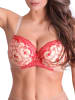 Valea Schalen-BH "Rene" in Beige/ Rot