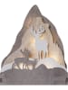 STAR Trading Decoratief ledfiguur "Fauna" bruin/beige - (B)18 x (H)21 x (D)6 cm