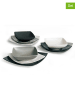 Trendy Kitchen by EXCÉLSA 18tlg. Tafelservice in Schwarz/ Grau/ Weiß