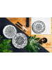 Trendy Kitchen by EXCÉLSA 18-delig tafelservies "Boheme" wit/zwart