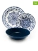 Trendy Kitchen by EXCÉLSA 18-delig tafelservies "Boheme" wit/blauw