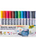 folia PAPER Textielstiften meerkleurig - 12 stuks