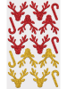 folia PAPER Glitter-schuimrubberstickers "Kerst" rood/goudkleurig/bruin - 38 stuks