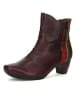 Think! Leder-Ankle-Boots in Bordeaux/ Bunt