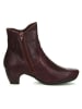 Think! Leder-Ankle-Boots in Bordeaux/ Bunt