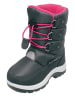 Playshoes Kozaki zimowe w kolorze czarno-różowym