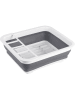 Wenko Faltbares Abtropfgestell in Grau/ Weiß - (B)36,5 x (H)13 x (T)31 cm
