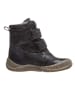 POM POM Leder-Boots in Dunkelblau