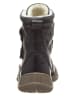 POM POM Leder-Boots in Dunkelblau