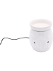 Candle Brothers Elektryczny kominek "Boro" w kolorze białym - wys. 13,5 cm