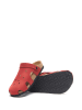 Comfortfusse Leren clogs rood