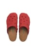 Comfortfusse Leren clogs rood