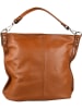 Florence Bags Leder-Schultertasche "Taba" in Hellbraun - (B)32 x (H)31 x (T)16 cm