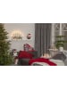 STAR Trading Kalendarz adwentowy LED "Yuletide" w kolorze czerwonym ze wzorem - 44 x 32 cm