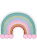 little nice things Poduszka "Rainbow" w kolorze turkusowo-jasnoróżowym - 42 x 21 cm
