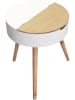 THE HOME DECO FACTORY Bijzettafel wit - (H)57,5 x Ø 45 cm