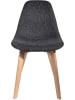 THE HOME DECO FACTORY 2-delige set: eetkamerstoelen zwart/naturel - (B)55 x (H)85 x (D)46 cm