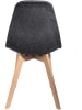 THE HOME DECO FACTORY 2er-Set: Esszimmerstühle in Schwarz/ Natur - (B)55 x (H)85 x (T)46 cm