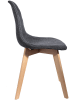 THE HOME DECO FACTORY 2-delige set: eetkamerstoelen zwart/naturel - (B)55 x (H)85 x (D)46 cm