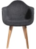 THE HOME DECO FACTORY 2-delige set: armstoelen zwart - (B)62 x (H)84 x (D)59 cm