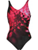Arena Badeanzug "Plumage" in Schwarz/ Rot